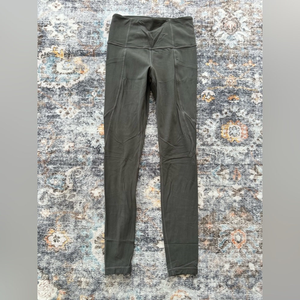 Athleta Salutation Stash Pocket Tights Leggings Grey - Size XXS